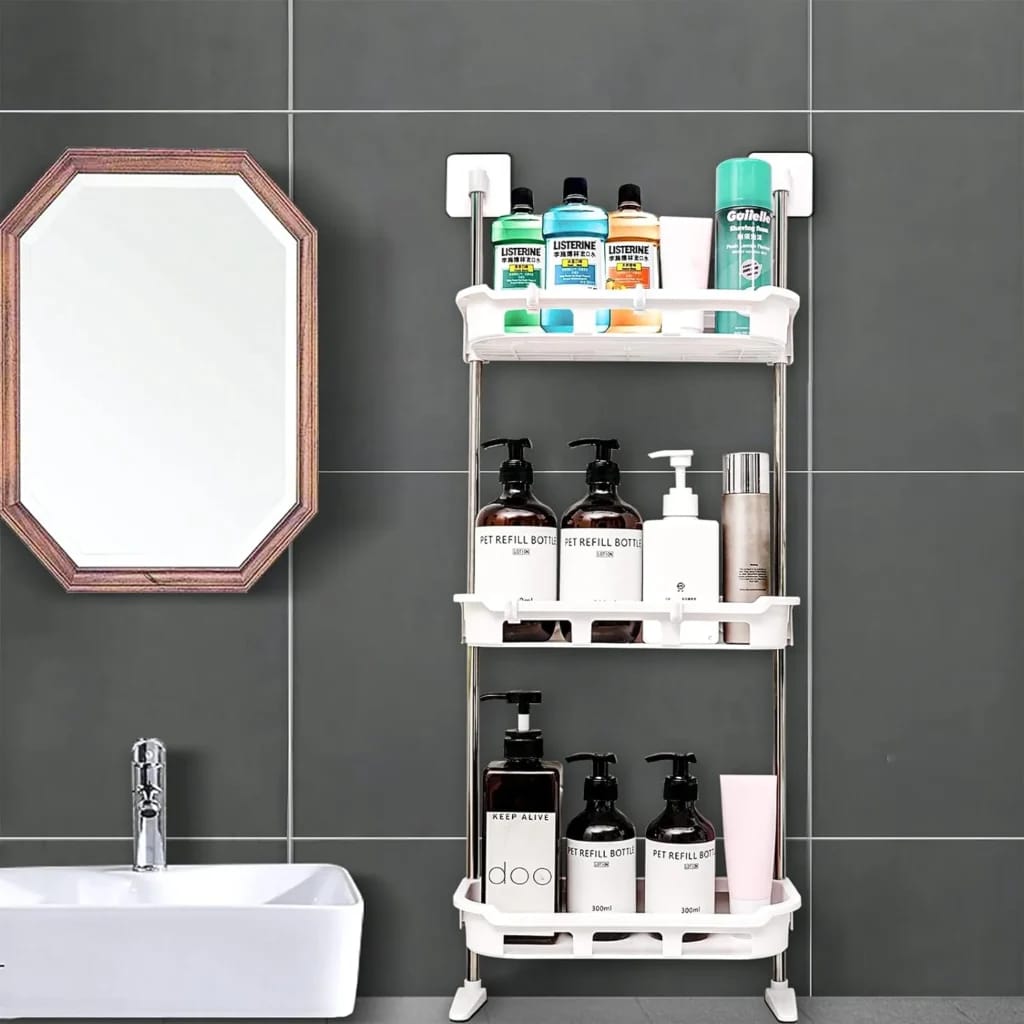 3 Layer Multi-functional  Storage Rack Bathroom Shelf