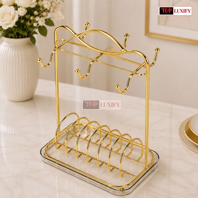 Premium Mug & Plate Organizer Stand